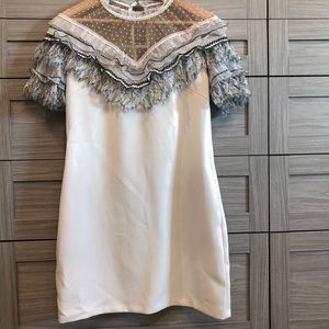 Self-Portrait Pleated trim mini dress